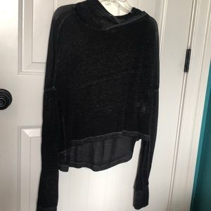 Sheer hooded Workout shirt